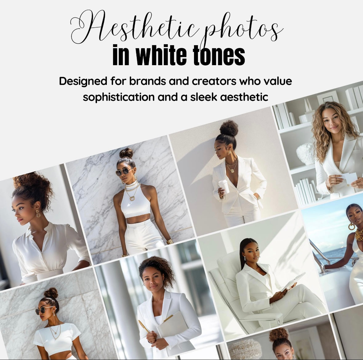 85+ Melanin Stock Photos Vault – Luxe White Look (Includes MRR + PLR License)