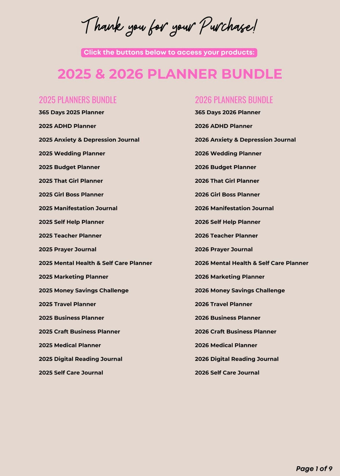 7500+ Done-For-You Pages Vault – 2025/2026 Planner Bundle (Includes MRR + PLR License)