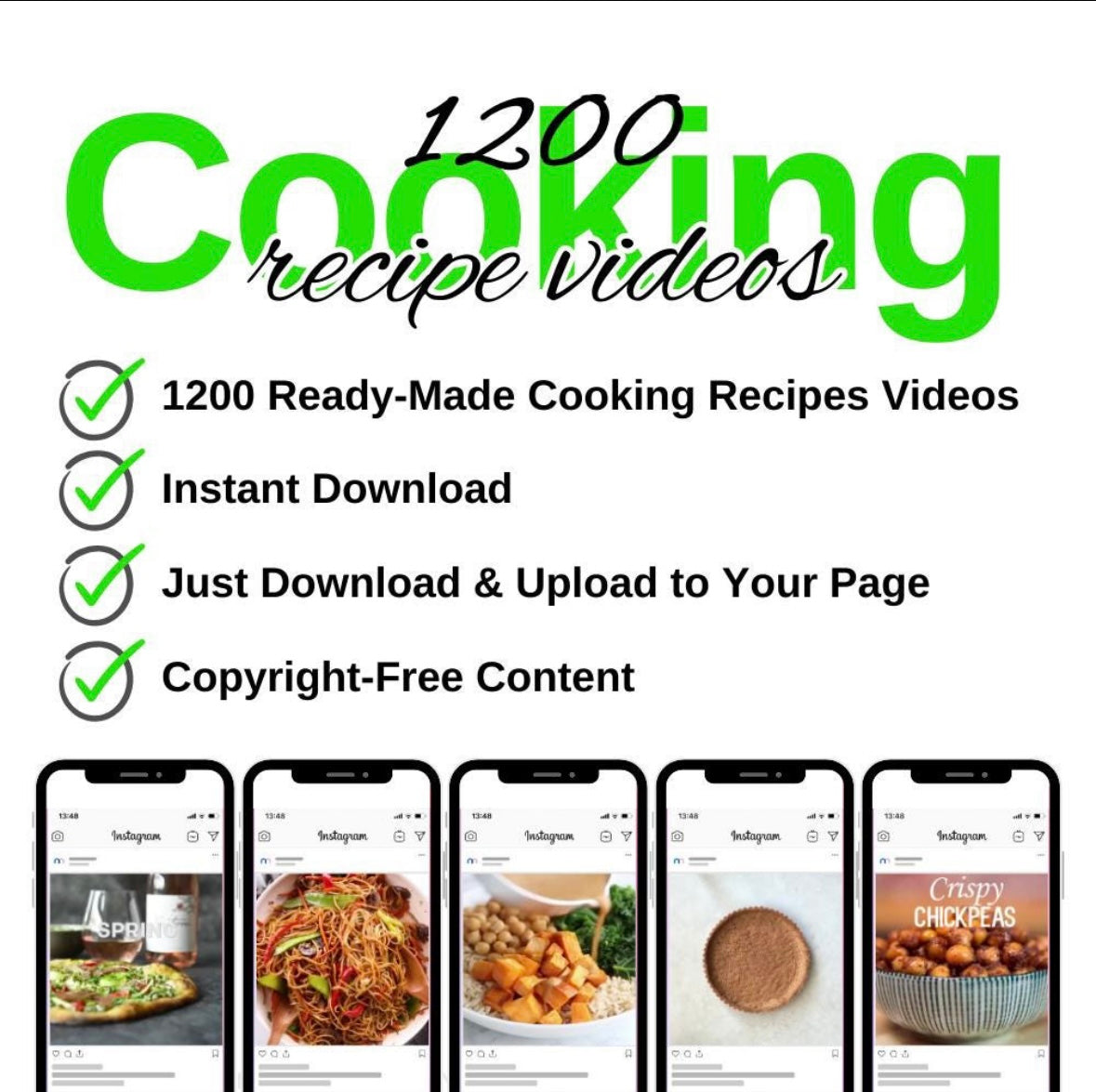 Viral Recipes Reels Pack - Post Today, Profit Today