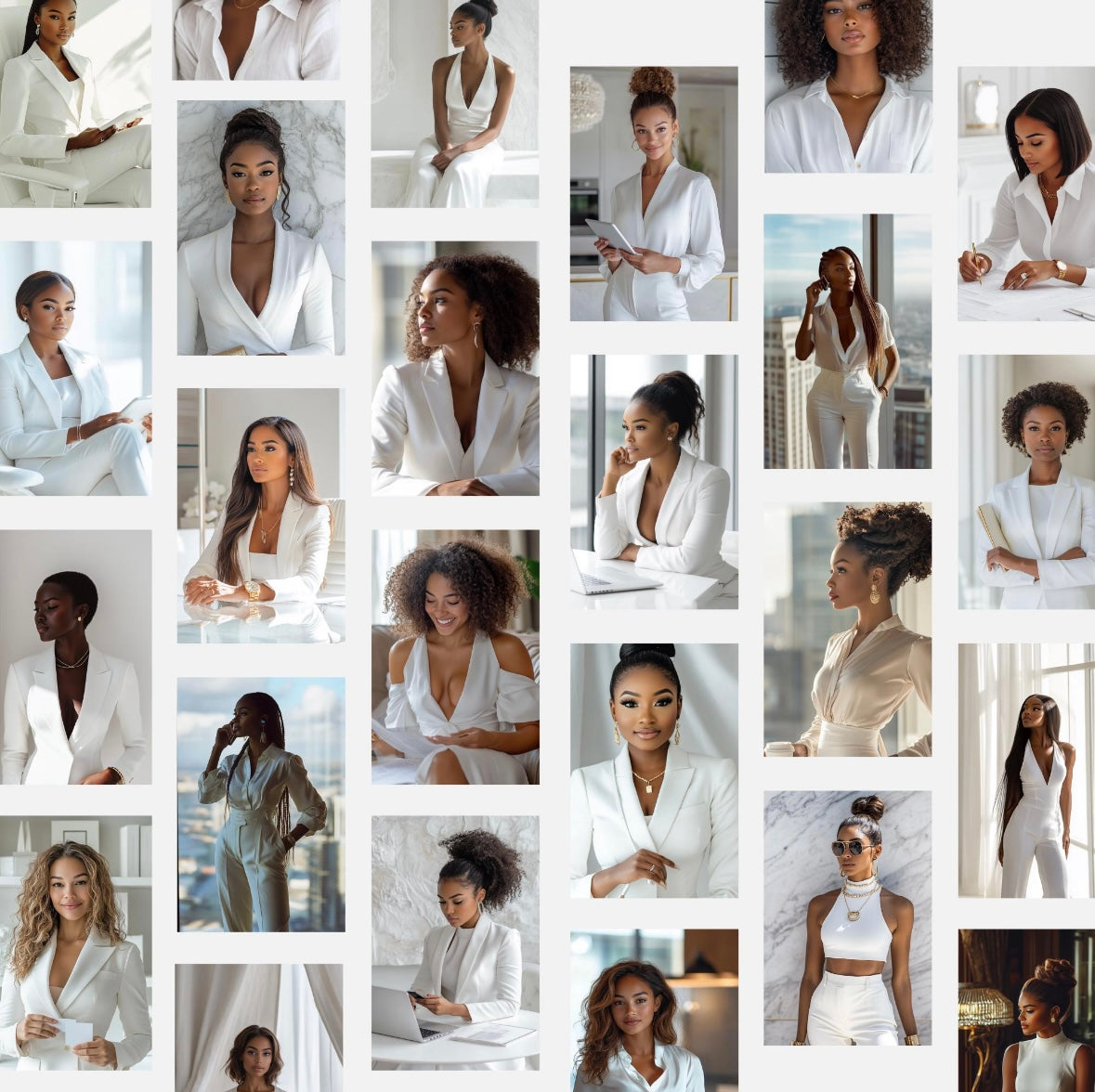 85+ Melanin Stock Photos Vault – Luxe White Look (Includes MRR + PLR License)
