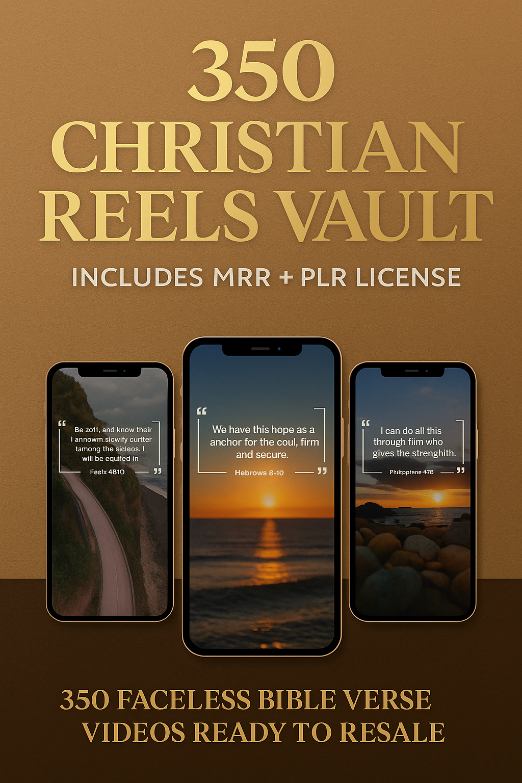 350 Christian Reels Vault – Bible Verse Video Bundle (Includes MRR + PLR License)