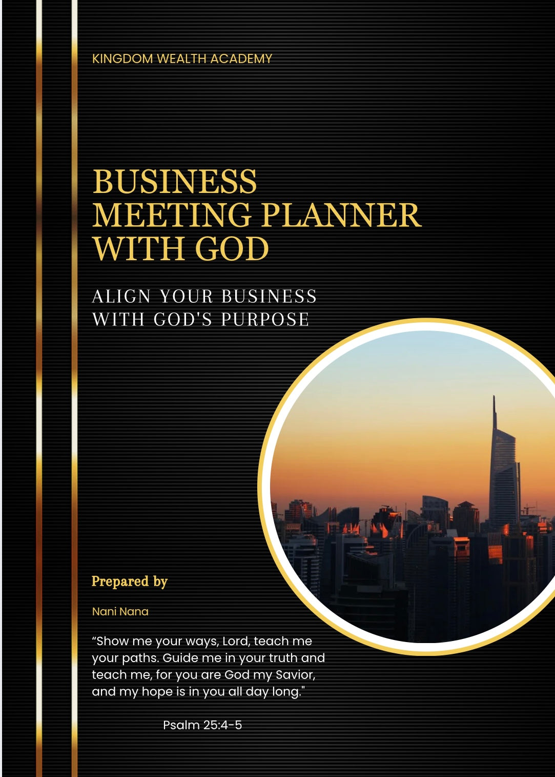 Business Meeting Planner With God